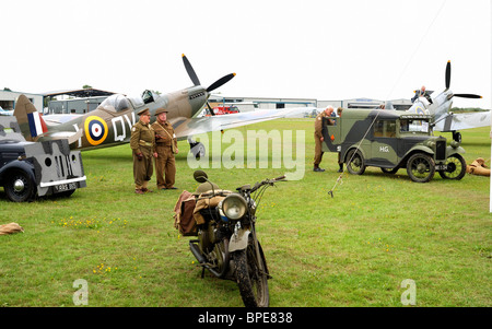 Dads army look-alikes at the Shoreham air show Stock Photo