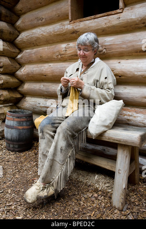 USA, Oregon, Fort Clatsop National Historical Park, Lewis & Clark River ...