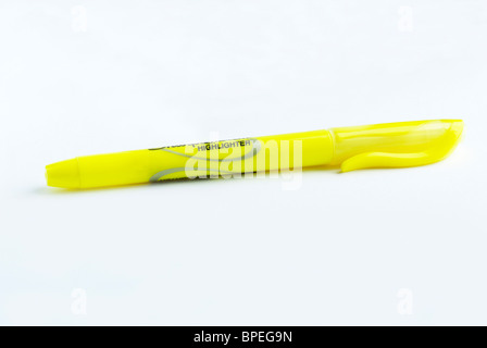 Yellow Highlighter Pen Stock Photo