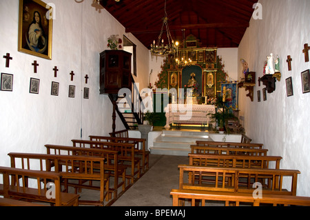 Church in lost Spanish village of Masca, Tenerife Stock Photo