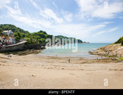 Beach at Combe Martin seaside resort near Ilfracombe on the North Devon coast Stock Photo