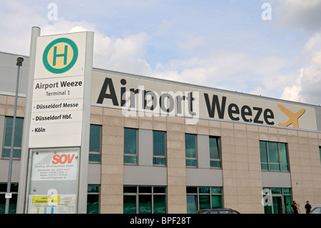 Terminal building at Weeze (Niederrhein) Airport, North Rhine-Westphalia, Germany. Stock Photo