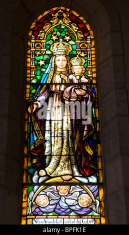 Barcelona - hl. Mary from church Sagrad cor de Jesus on Tibidabo Stock Photo