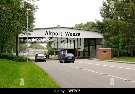 A reminder of RAF Laarbruch days at entrance to  Weeze (Niederrhein) Airport, North Rhine-Westphalia, Germany. Stock Photo