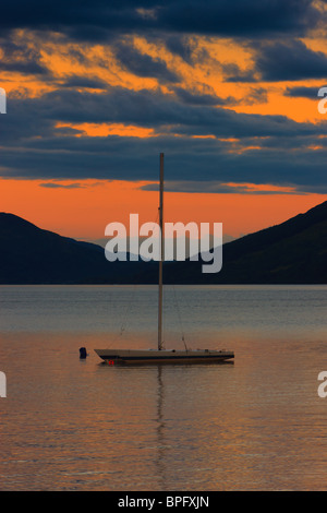 Sunset at Loch Earn, Scotland Stock Photo