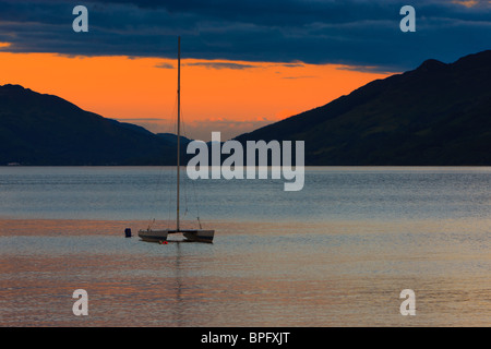 Sunset at Loch Earn Stock Photo