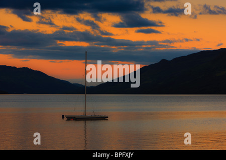 Sunset at Loch Earn Stock Photo