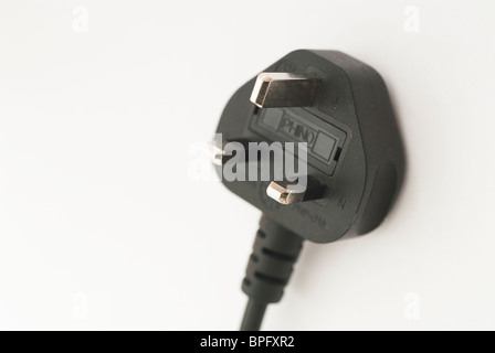 3 Pin Electrical Plug UK Stock Photo