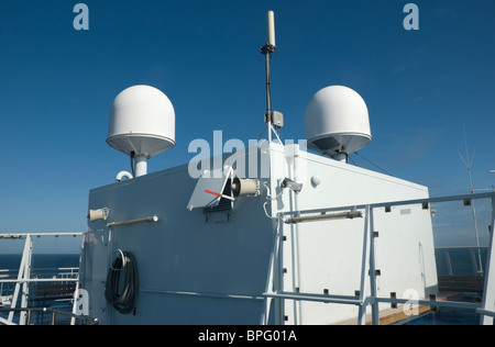 Communication antennas onboard a passenger cruise ship Stock Photo - Alamy