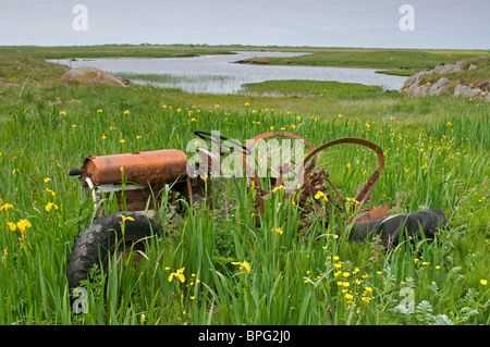 Scrapped and abandoned Island Crofting Aricultural Machinery South Uist Outer Hebrides, Western Isles, Scotland. SCO 6469 Stock Photo