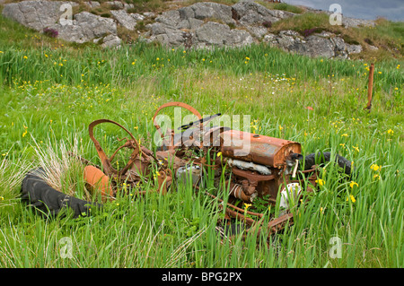 Scrapped and abandoned Island Crofting Aricultural Machinery South Uist Outer Hebrides, Western Isles, Scotland. SCO 6470 Stock Photo