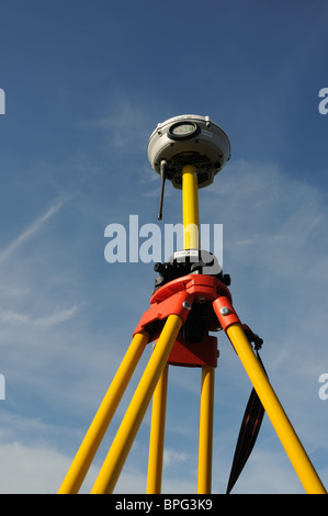 A GPS unit used in surveying Stock Photo