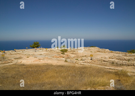 Remains of the Persian Palace, Vouni, Northern Cyprus Stock Photo