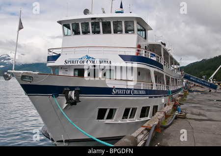 Cruise West Spirit of Columbia, Whittier, Alaska. Stock Photo