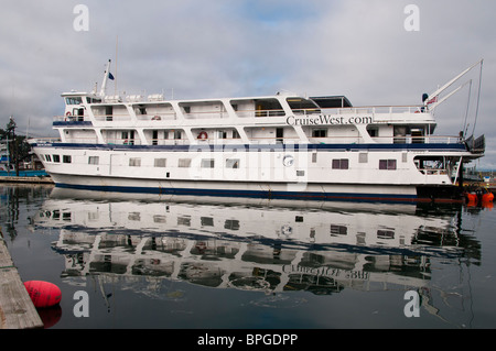 Cruise West Spirit of Columbia, harbor, Prince William Sound, Cordova, Alaska. Stock Photo