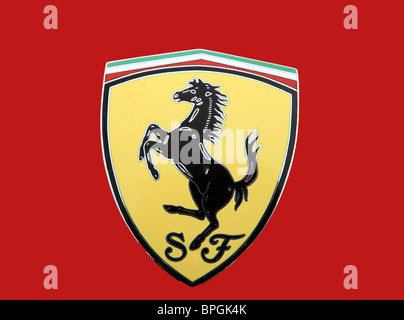Ferrari car badge Stock Photo