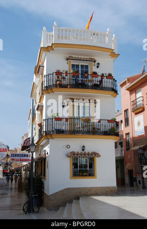 Typical Andalucian style housing block, Torremolinos, Costa del Sol, Malaga Province, Andalucia, Spain, Western Europe. Stock Photo