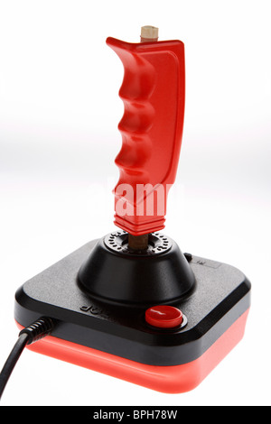retro electronic video game original joystick controller from the 80s Stock Photo