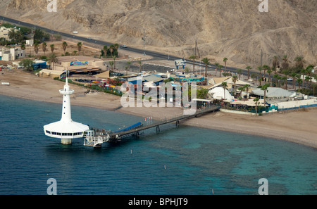 Aerial Views of Eilat Israel- Coast and Mountains Stock Photo