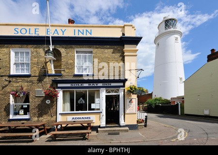 The attractive presence of a Victorian lighthouse in Southwold town (1) Stock Photo