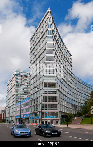 ' One Park West ' a new modern apartment complex in Liverpool, UK Stock Photo