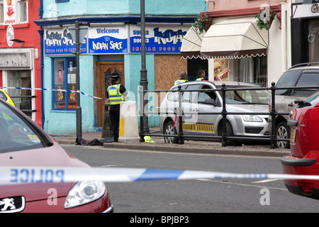 Scene of shootings and victims of Derrick Bird, Whitehaven Cumbria UK June 2010 Stock Photo