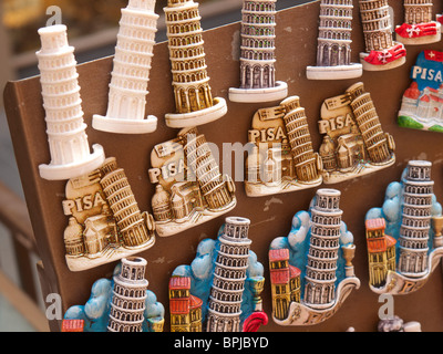 Pisa fridge magnets souvenirs torre pendente leaning tower Stock Photo