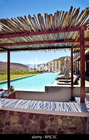 Swimming pool at Aquila Lodge, Cape Town, Western Cape, South Africa, Africa Stock Photo