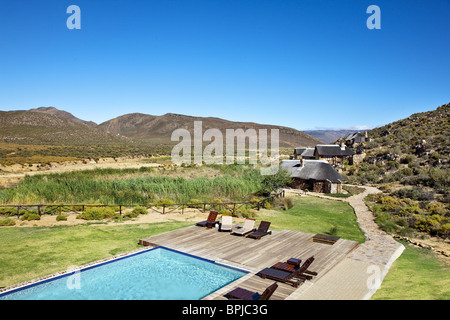 Swimming pool at Aquila Lodge, Cape Town, Western Cape, South Africa, Africa Stock Photo