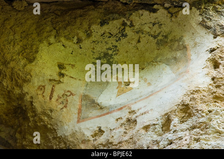 Ivanovo Rock Monastery,  an archaeological reserve, a natural museum of Bulgarian painting, Balkans, Bulgaria Stock Photo