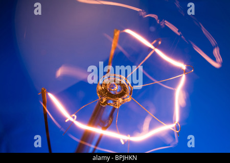 Bright Light Bulb close up shot Stock Photo