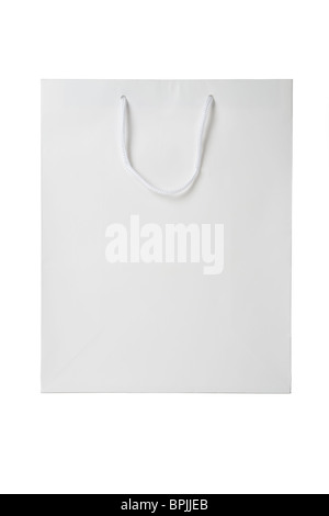 White Shopping Bag close up shot Stock Photo