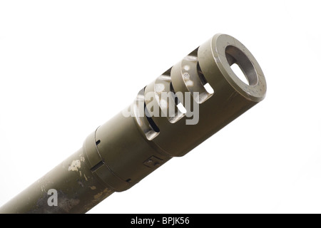 Cannon close up shot with white background Stock Photo