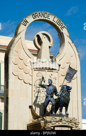 Fascist monument at Plaza de los Heroes de España . Melilla.Spain. Stock Photo