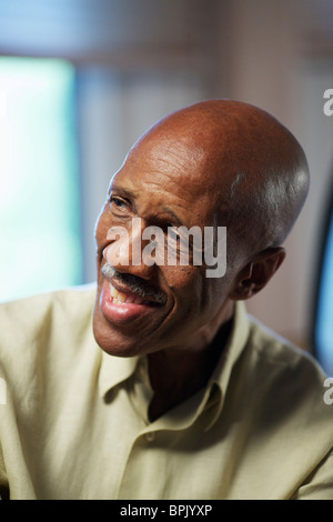 African-American man, portrait. Smiling. Stock Photo