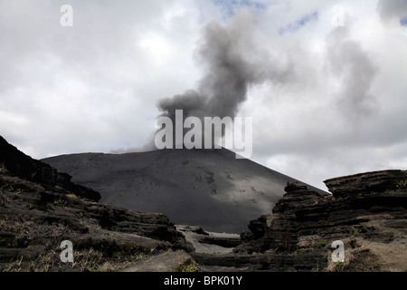 September 4, 2006 - Yasur eruption, Tanna Island, Vanuatu. Stock Photo