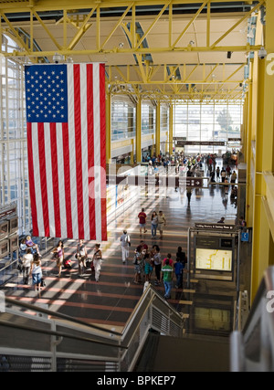The main concourse of the new B & C terminals at Ronald Reagan National Airport  near Washington DC. Stock Photo