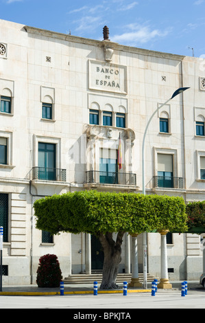 The ' Banco de España ' building at Plaza de España. Melilla.Spain. Stock Photo