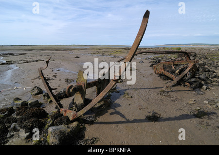 Wreck of a boat, Appledore, Devon, UK