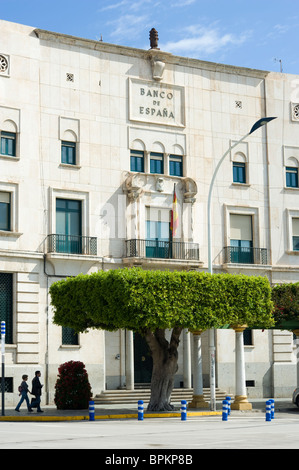 The ' Banco de España ' building at Plaza de España. Melilla.Spain. Stock Photo