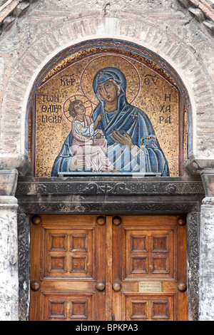 Detail of the Kapnikarea Church in downtown Athens, Greece. Stock Photo