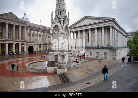 Chamberlain Square, Birmingham including Town Hall and the Museum and Art Gallery. Stock Photo