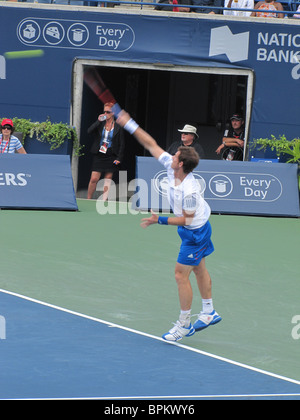 ANDY MURRAY (GREAT BRITAIN) winning match against Roger Federer (Switzerland), ROGERS CUP Final, TORONTO, CANADA, 15 August 2010 Stock Photo