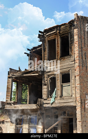 Old house burned Stock Photo