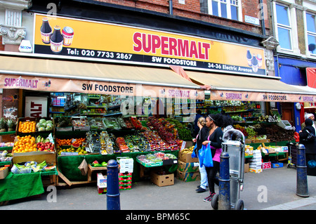 Brixton Market, Electric Lane, Brixton, London Borough of Lambeth, Greater London, England, United Kingdom Stock Photo