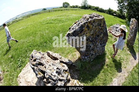 Kings Men Stone Circle The Cotswolds UK Europe Stock Photo