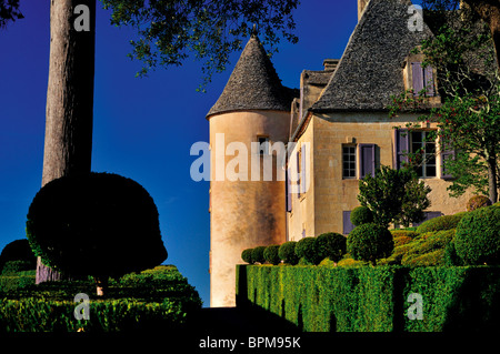 France: Chateau and gardens of Marqueyssac Stock Photo
