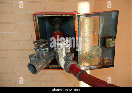 High Rise Dry Riser Dry Riser in high rise building with dividing branch Stock Photo - Alamy