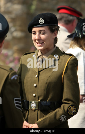 Teenage female Army Cadet Warrant Officer in the Tank Regiment at the ...