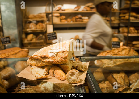 Bread in the bakery at Eataly, the Italian food and wine marketplace in New York Stock Photo